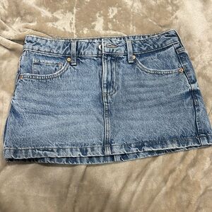 DENIM MINI SKIRT AND DENIM SHORTS